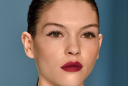 A skinny cat-eye with a side of bejeweled lashes