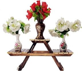 DECORVAIZ Vintage wooden plant stand