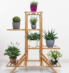 Livzing multipurpose wooden plant stand