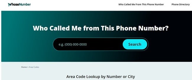 area code