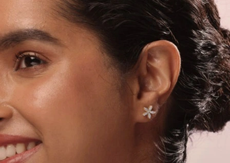 Diamond Floral Studs