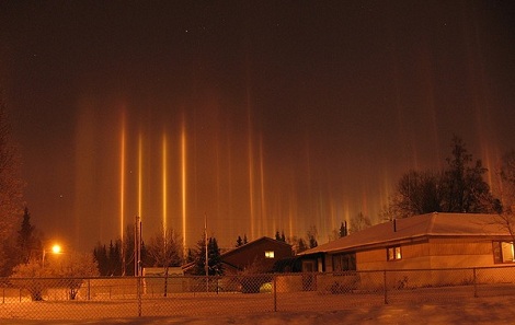 Light Pillars in Moscow