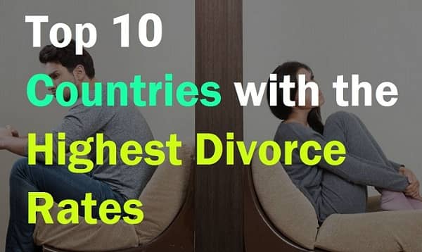 Countries with highest Divorce Rate